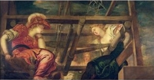 Atenea y Aracne de Tintoretto