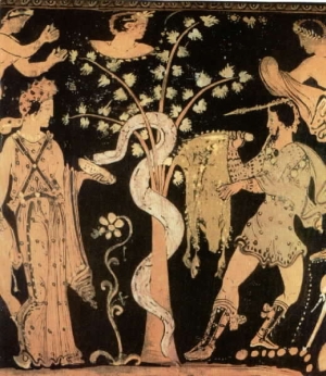 Medea y Jasón ante el dragón