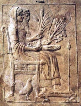 Perséfone y Hades, Locri, Italia, c. 480 a C.